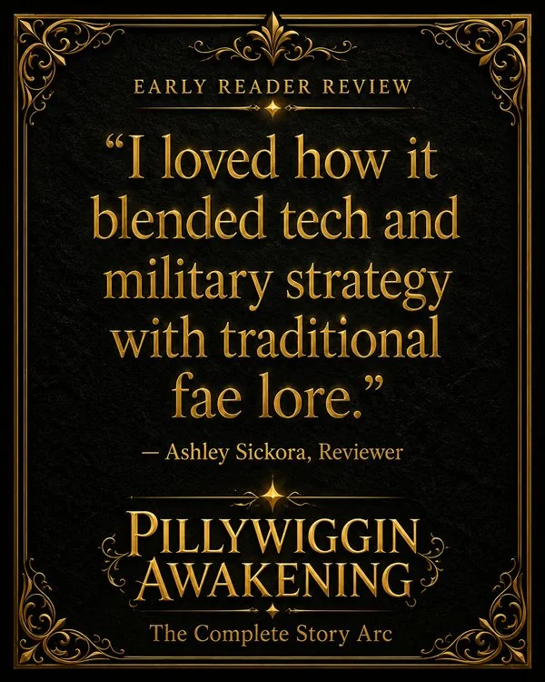 “I loved how it blended tech and military strategy with traditional fae lore.” — Ashley Sickora